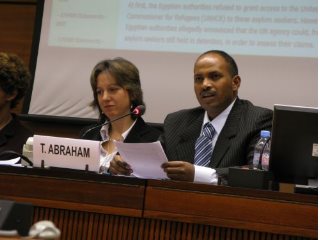 Journalist Tedros Abraha Speaking at the UN