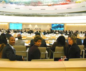 Tedros Abraham, Elizabeth Chyrum and Tina Lambert Advocacy Director of CSW